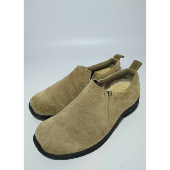 UGG S/N 5257 Women's Shearling Slip-On Taupe/Black Leather Shoe Size 5 - Picture 2 of 12